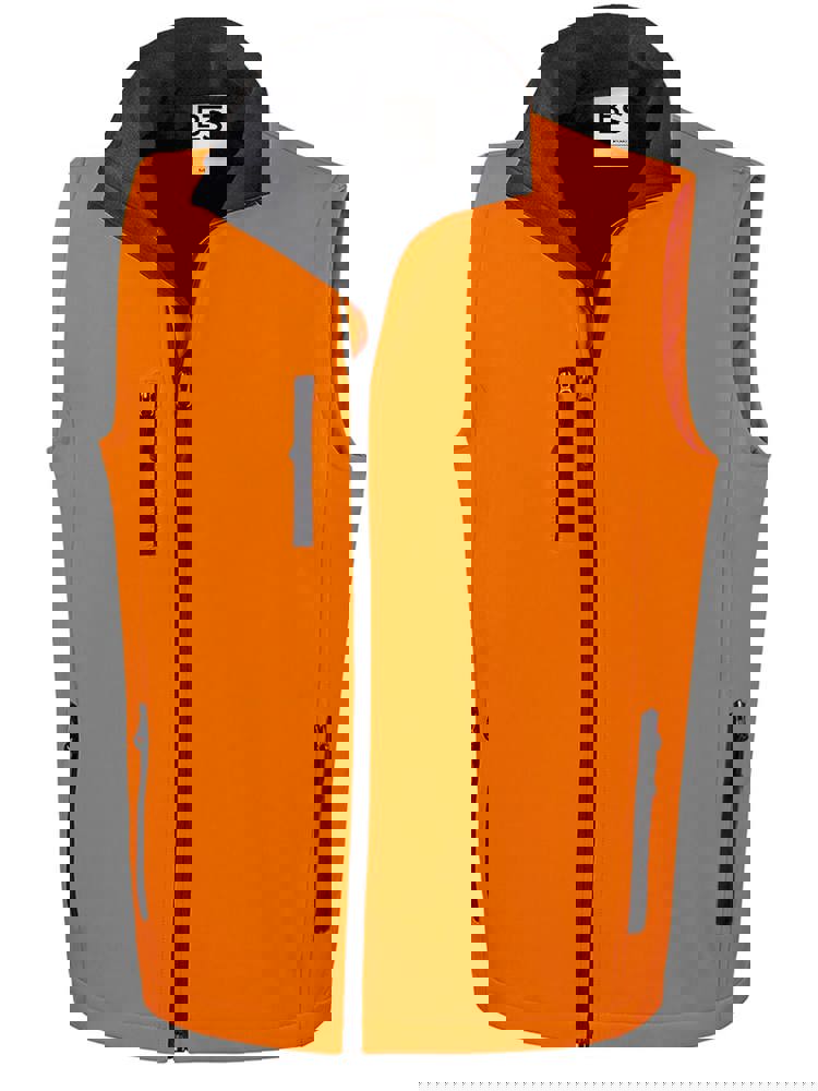 BS Traveller Softshell-Körperwärmer, 275 g/m2, 96 % Polyester / 4 % Elasthan - Orange (PMS 1585C)