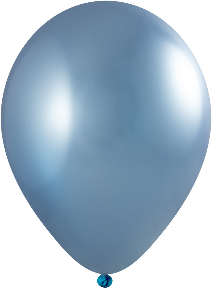 Ballons ohne Druck 90/100 cm Ø - 35 cm - 12 inch - Blau Chrom (4750) Chroom (± PMS 8201)