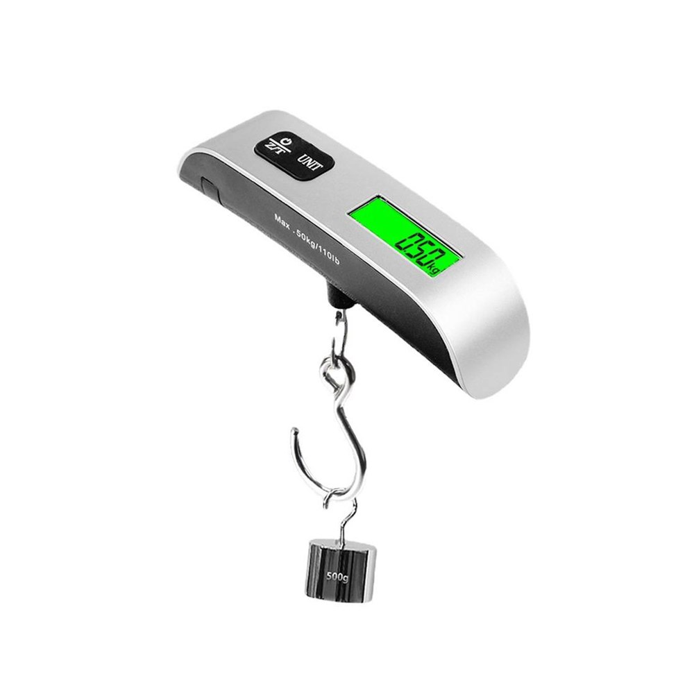 Digitale Kofferwaage mit Tarierung - Silber