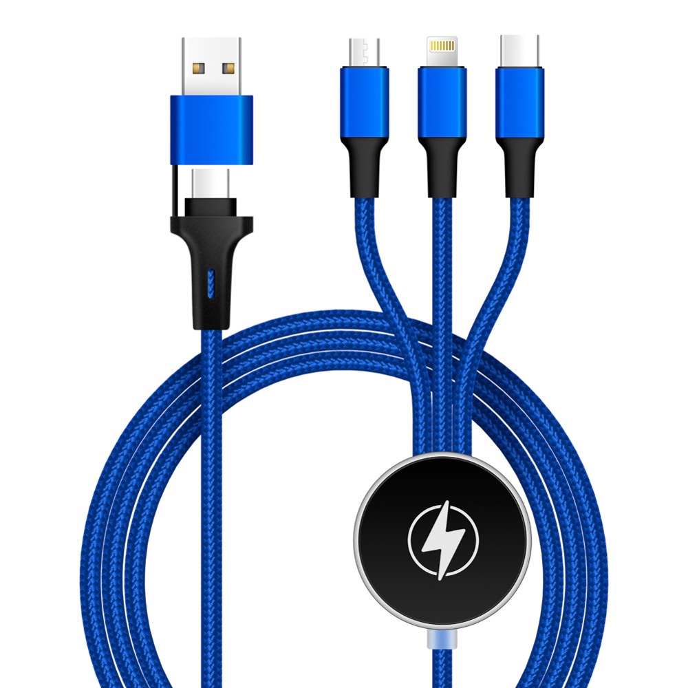 5-in-1 Ladekabel - blau