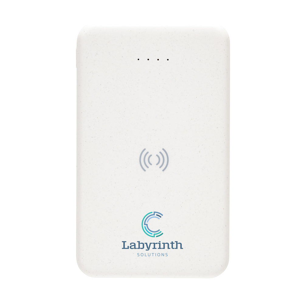 5.000mAh 5W Wireless Powerbank aus RCS recyceltem Kunststoff