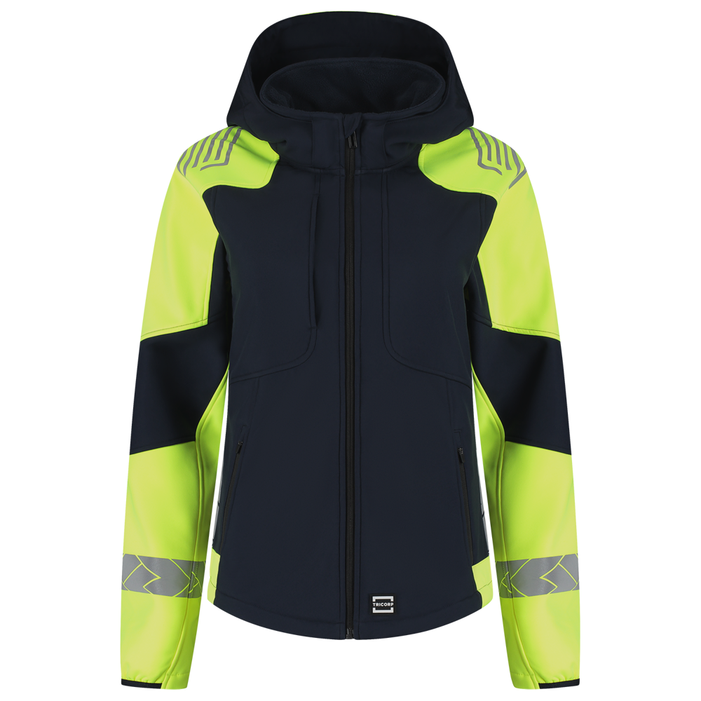 Softshelljacke Kapuze Reflective Redefined Damen - InkFluoryellow