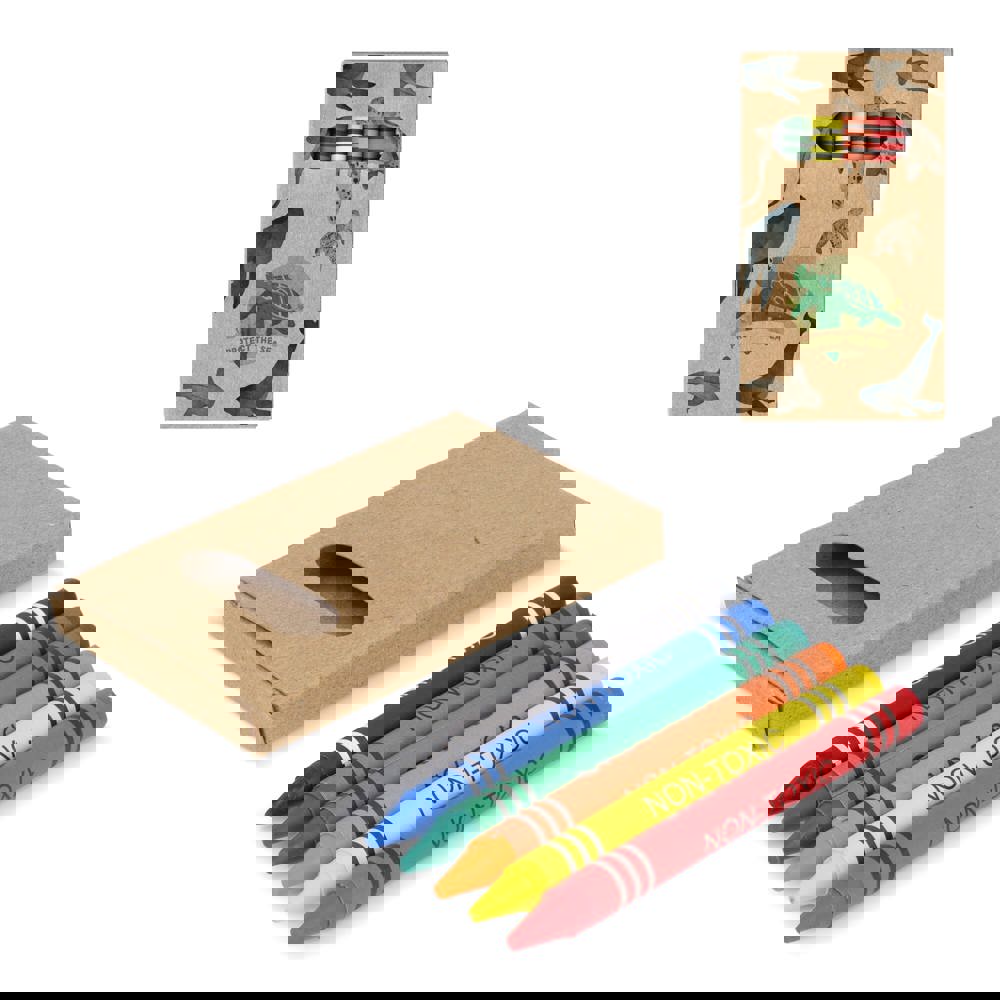 6 Stück Buntstifte in Bastelbox