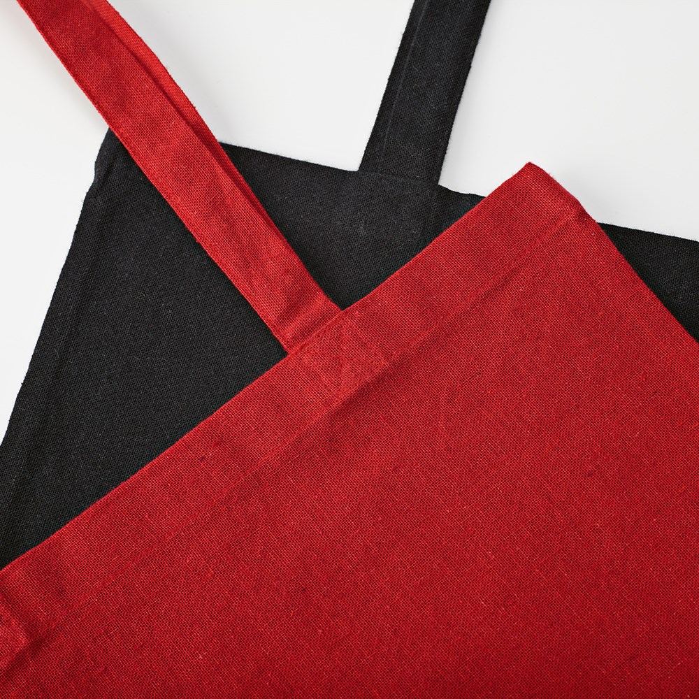 Annapurne Einkaufstasche recy.Baumwolle (180 g/m²). Mit Bodenfalte - Schwarz