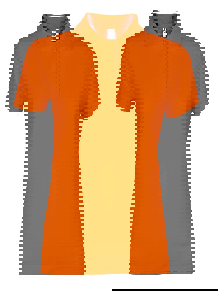 BS Evolution Damenpolo, 180 g/m2, 100 % Baumwolle - Orange (PMS 1585C)