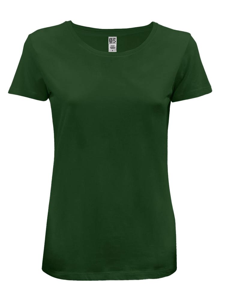 BS Evolution Damen-T-Shirt, 150 g/m2, 100 % Bio-Baumwolle - Flaschengrün