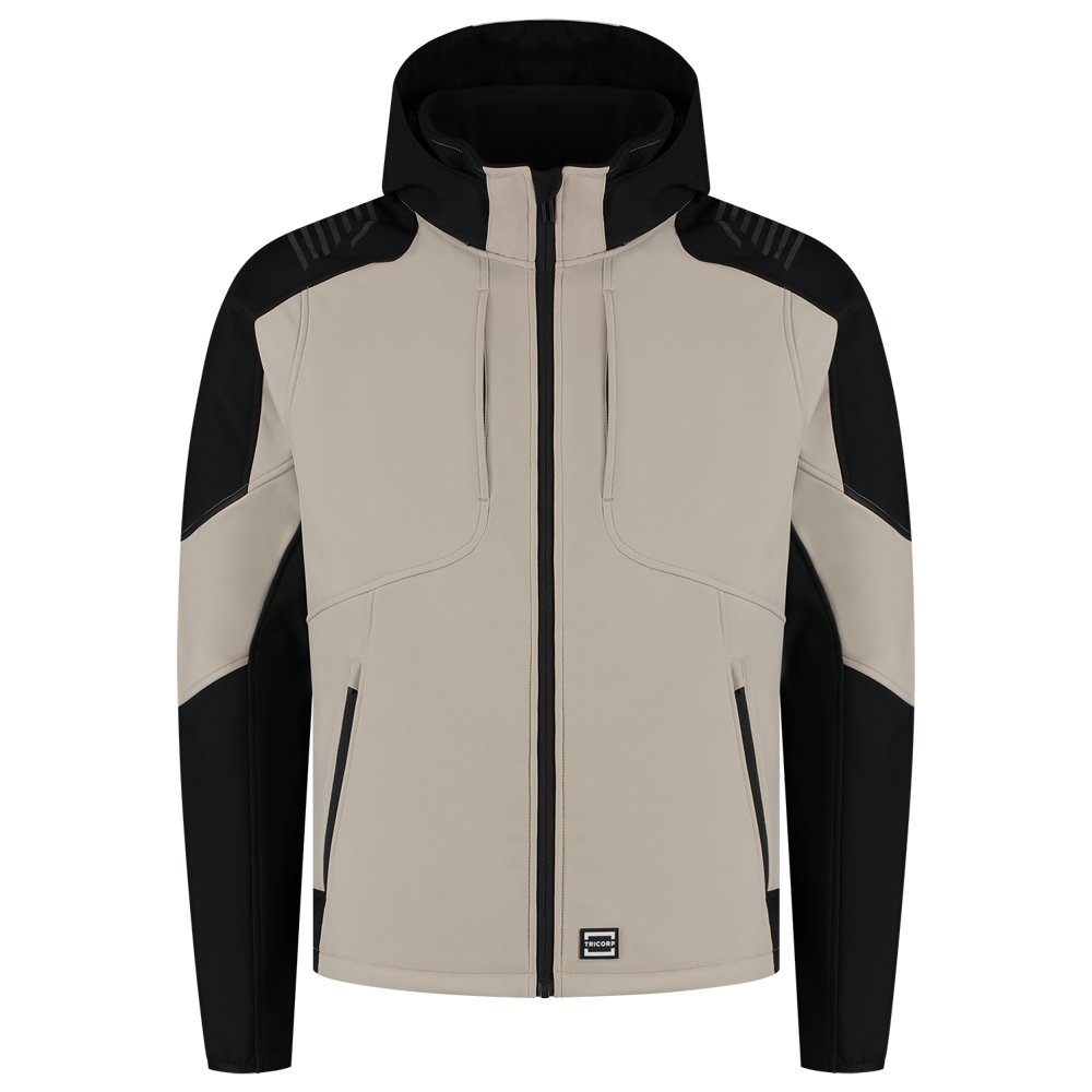Softshelljacke Kapuze Bicolor Redefined - SandBlack
