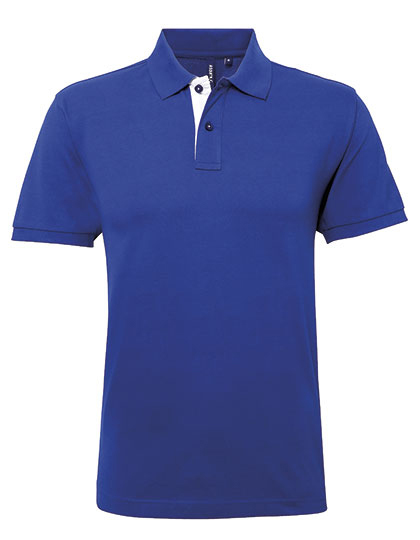 Asquith & Fox - Men´s Classic Fit Contrast Polo - Royal, White