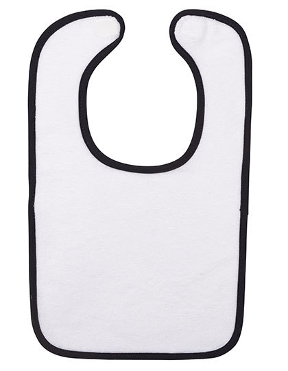 ARTG - Babiezz® ALL-Over Sublimation Baby Bib - White, Black