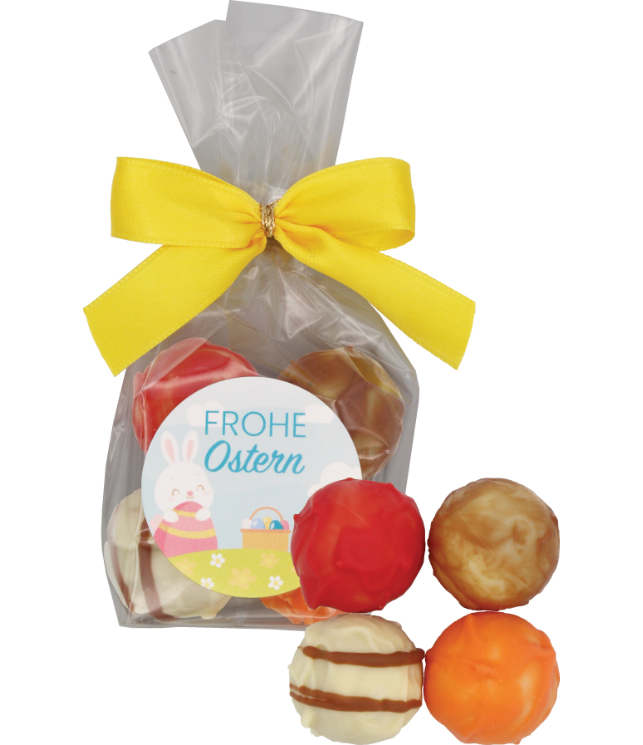 4er Osterpralinen mit Aufkleber