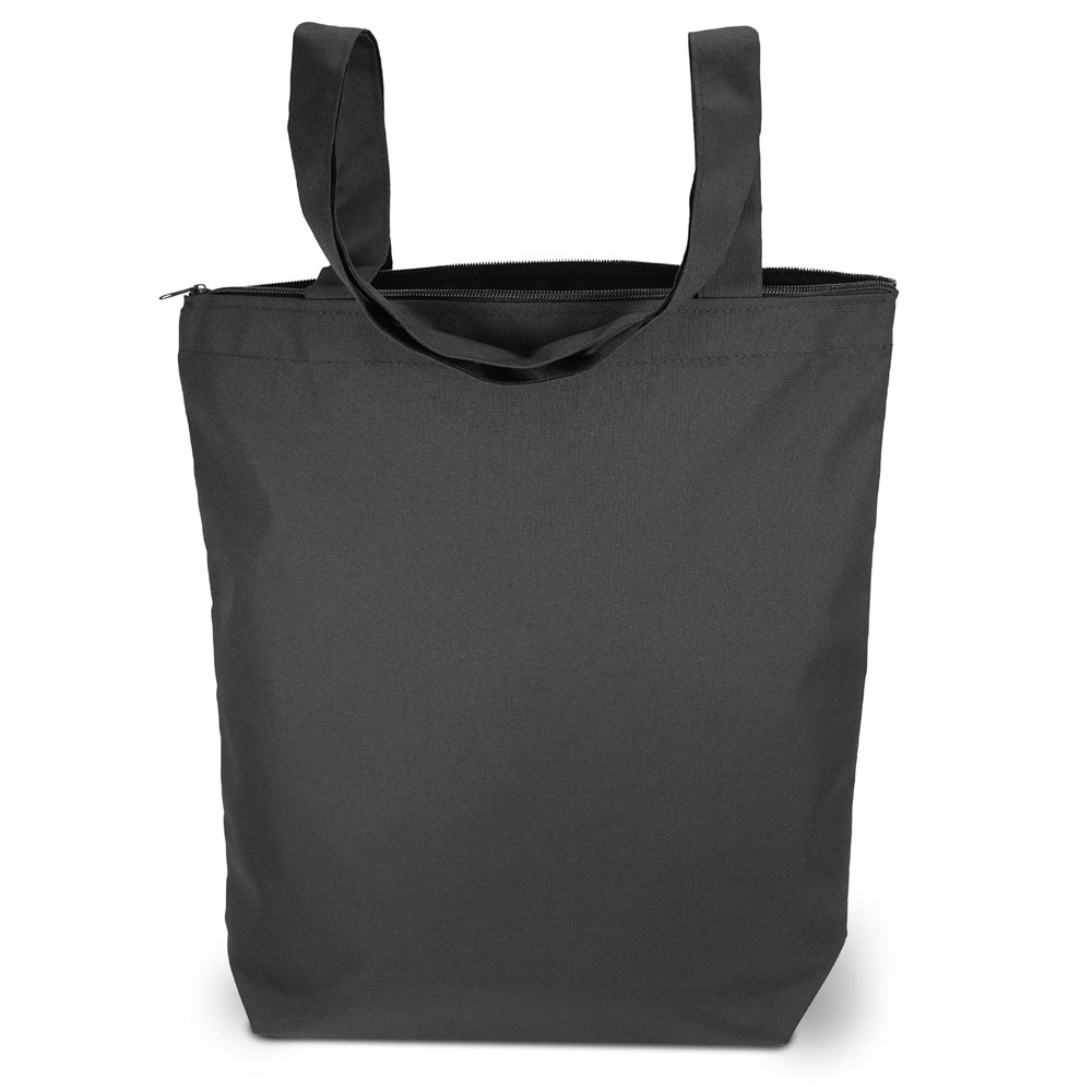 ATLANTA – Tasche aus 300D Polyester mit Reißverschluss und Bodenfalte - schwarz