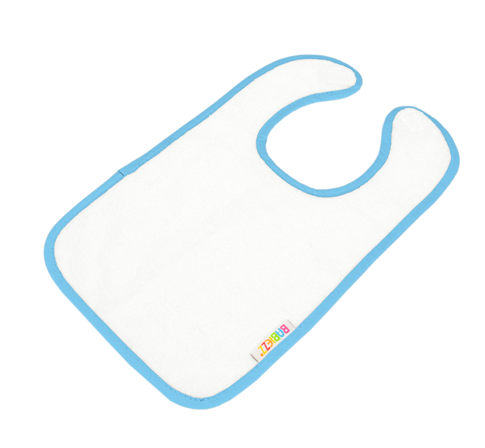 Babiezz® SUBLI Baby Lätzchen Weiß/Hellesblau