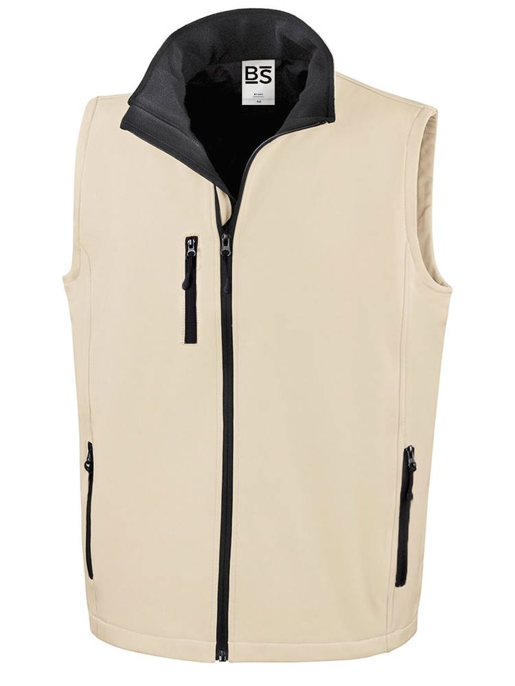 BS Traveller Softshell-Körperwärmer, 275 g/m2, 96 % Polyester / 4 % Elasthan - Helles Weiß (12-0304 TPG)