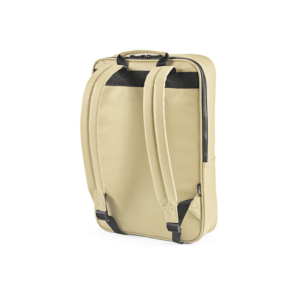 Amsterdam 16L Rucksack aus rPU uns rPET. Laptops bis 17" - Beige