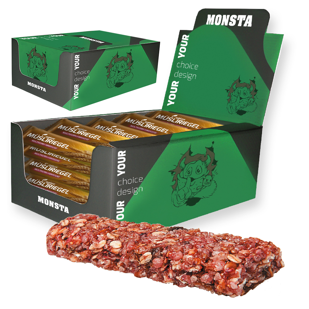 Müsliriegel Multikorn-Himbeere, 25 Stück, 750g, Displaybox Maxi