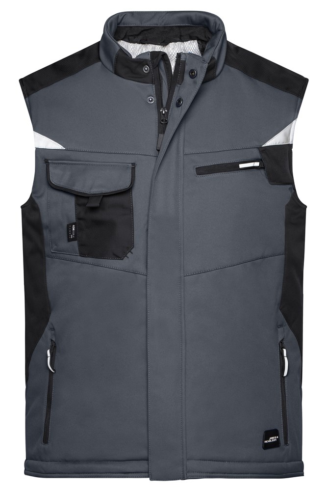 Craftsmen Softshell Vest - STRONG - - Carbon/black (ca. Pantone 425C
blackC)