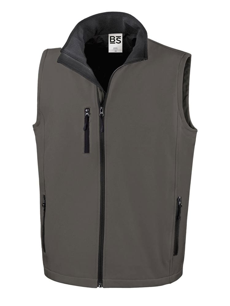 BS Traveller Softshell-Körperwärmer, 275 g/m2, 96 % Polyester / 4 % Elasthan - Dunkelgrau (PMS 7540C)