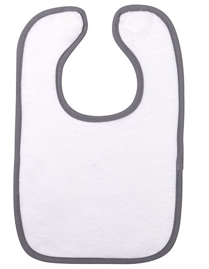 ARTG - Babiezz® ALL-Over Sublimation Baby Bib - White, Anthracite Grey