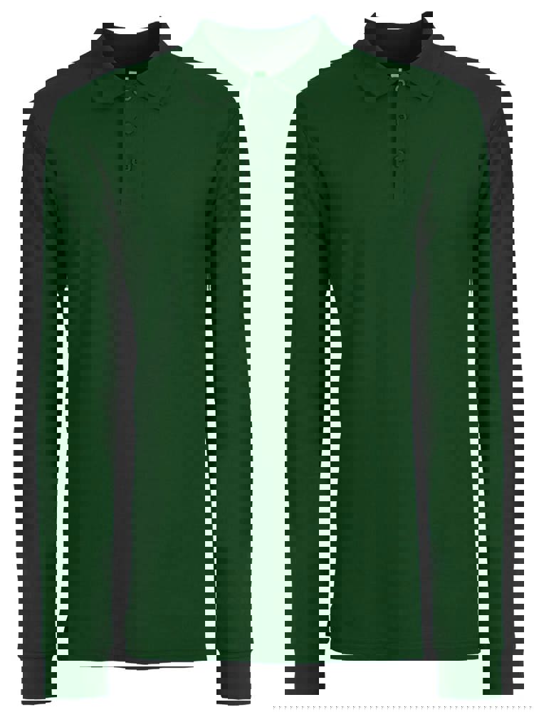 BS Evolution Langarm Polo, 180 gr/m² - Flaschengrün (PMS 2411C)
