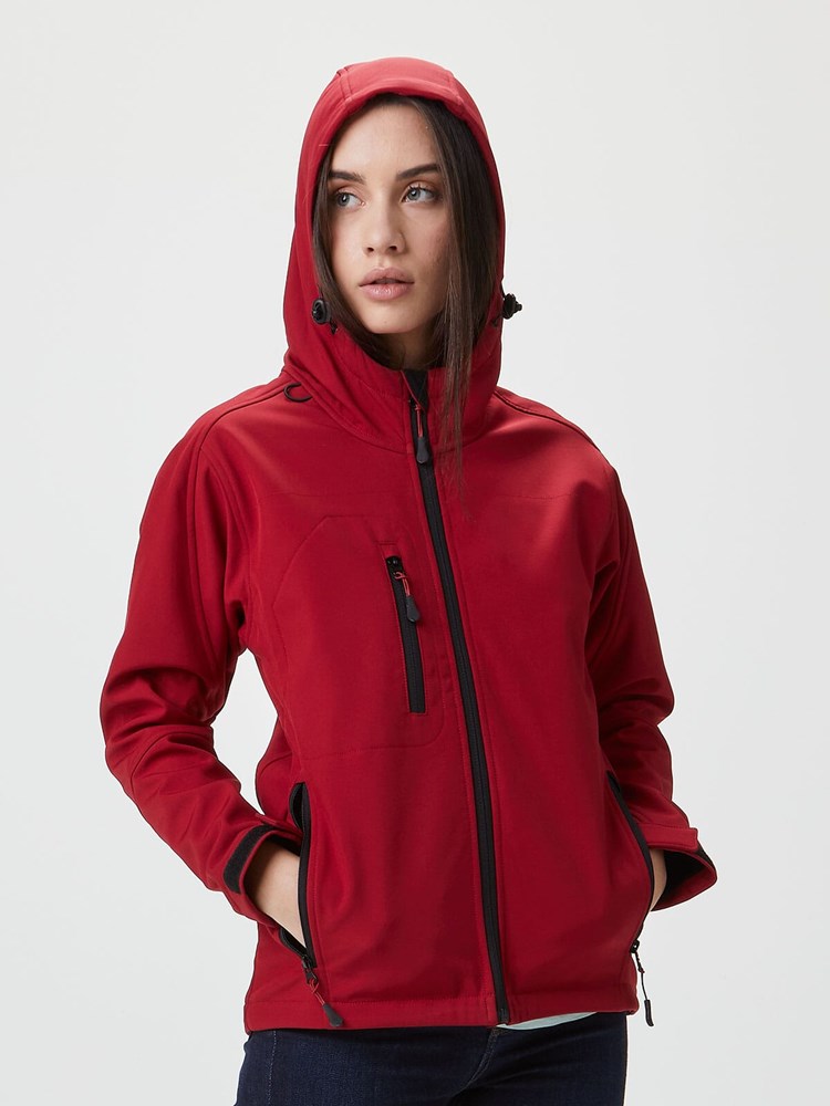 BS Storm Damen Softshell-Jacke, 340 g/m2, 96 % Polyester / 4 % Elastan - Helles Weiß (12-0304 TPG)