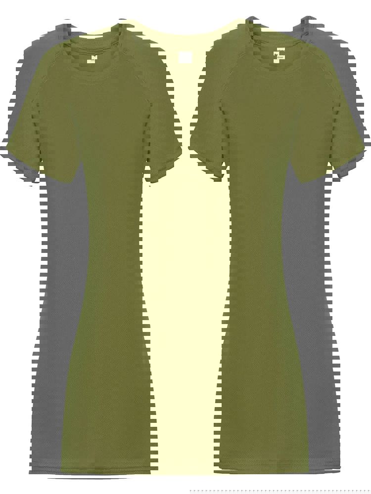SP Run Damen-Sportshirt, 140 g/m2, 100 % Polyester - Olivgrün