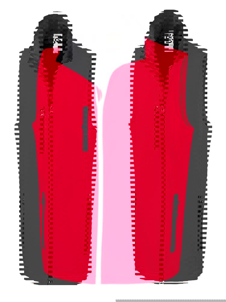 BS Traveller Softshell-Körperwärmer, 275 g/m2, 96 % Polyester / 4 % Elasthan - Rot (PMS 186c)