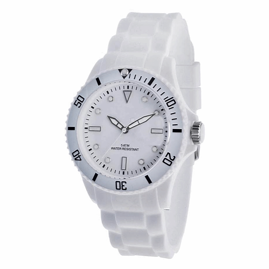 Armbanduhr Classic Silicone - weiß