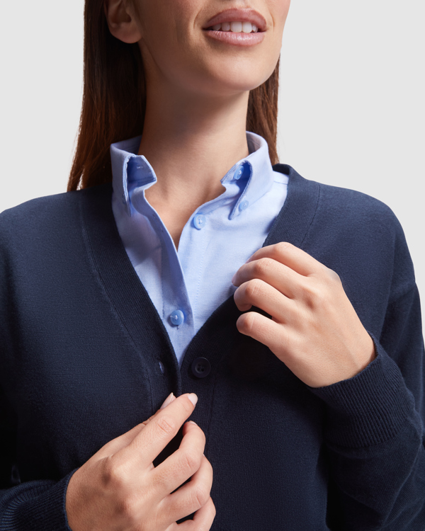 CARDIGAN EXPLORER WOMAN S/L NAVY BLUE