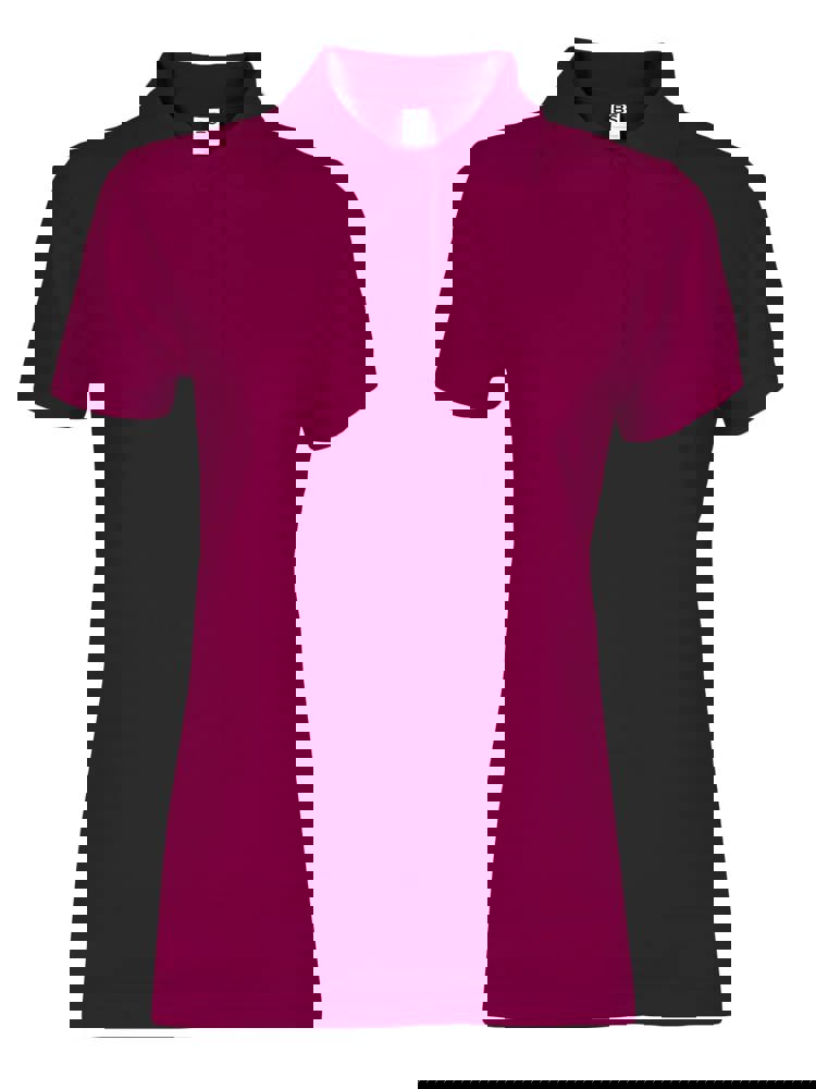 BS Evolution Damenpolo, 180 g/m2, 100 % Baumwolle - Weinrot (PMS 7428C)