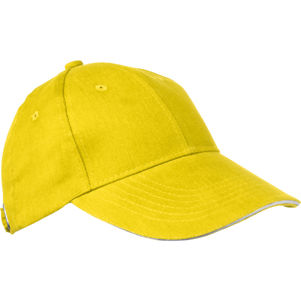 6 Panel Sandwich Baseball Cap CURTIS - gelb