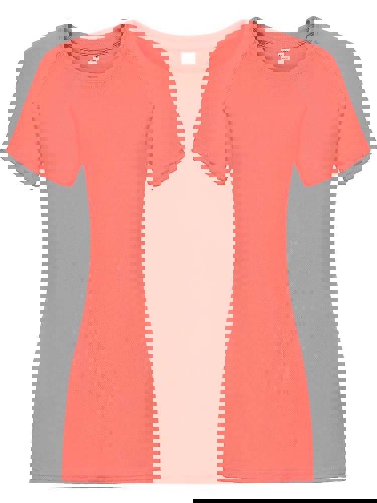 SP Run Damen-Sportshirt, 140 g/m2, 100 % Polyester - Fluo Coral