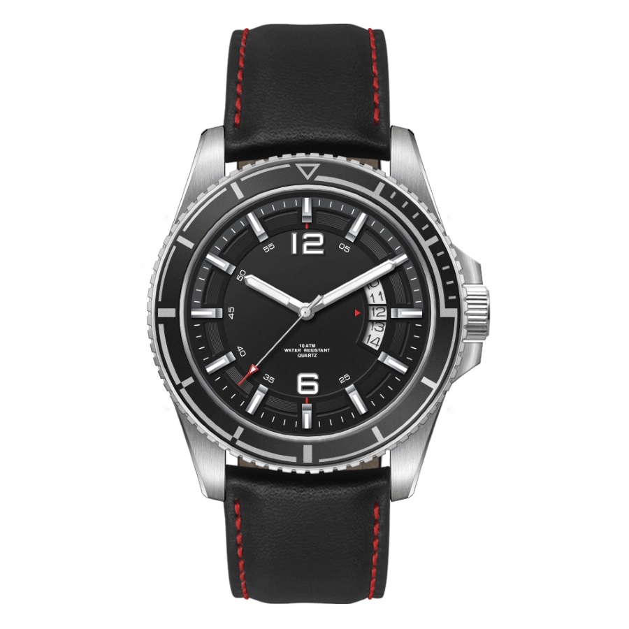 Armbanduhr Georgia - schwarz, rot