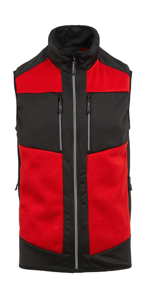 E-Volve Stretch Hybrid Midlayer Bodywarmer - Classic Red/Black