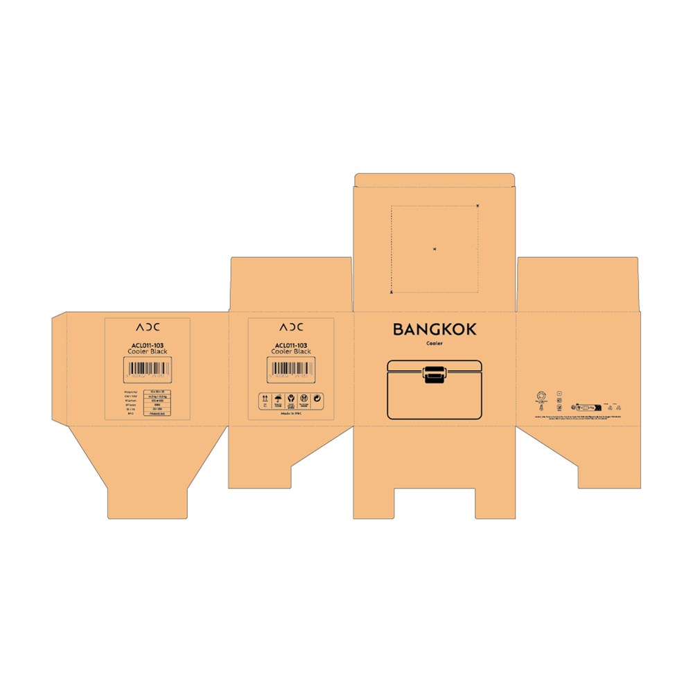 Bangkok 12L Kühlbox aus rPP. Pastellfarben - Pastelblau