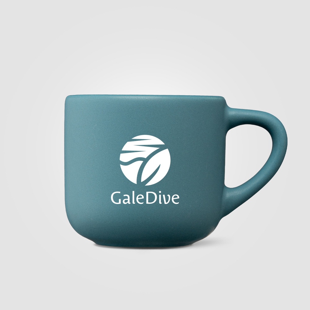 Alba Espresso-Keramiktasse mit mattem Finish - 90 ml - Eiskaltes Blau (#769DA6)