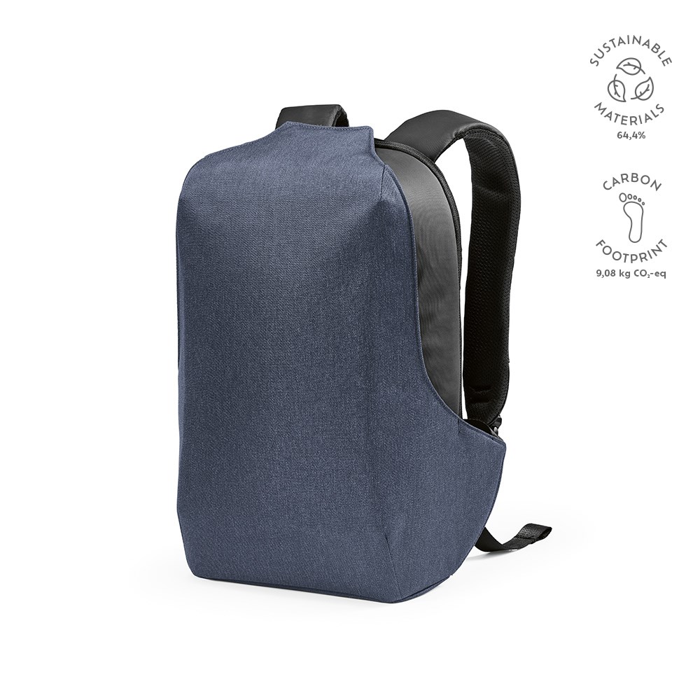 Abrantes 20L Rucksack rPET - TSA-Schloss und schnittfester Stoff - blau
