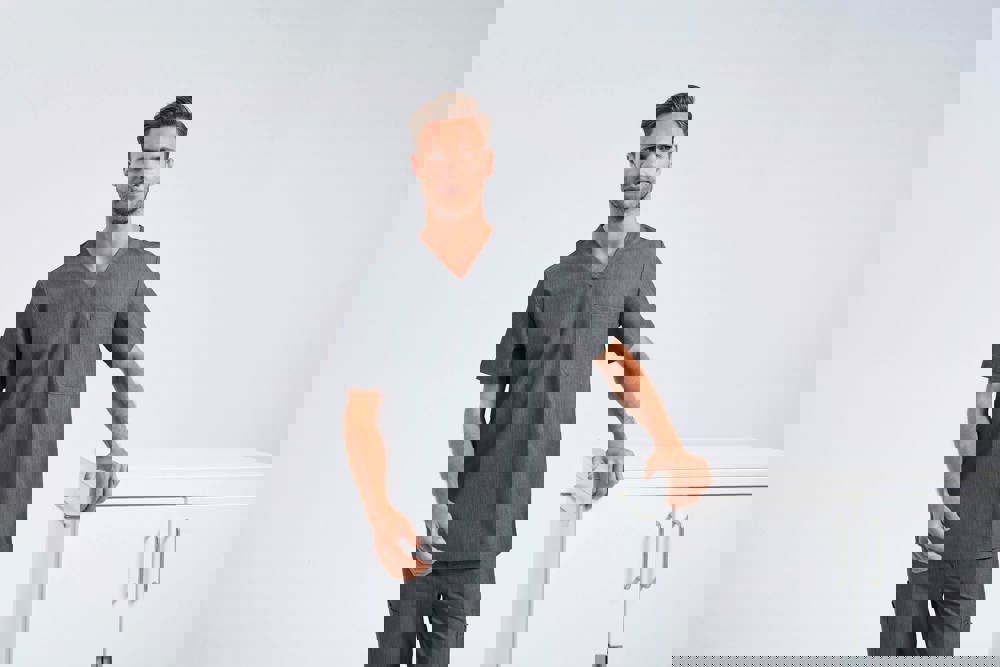 NN200 - Stretch-Tunika für Herren mit kurzen Ärmeln