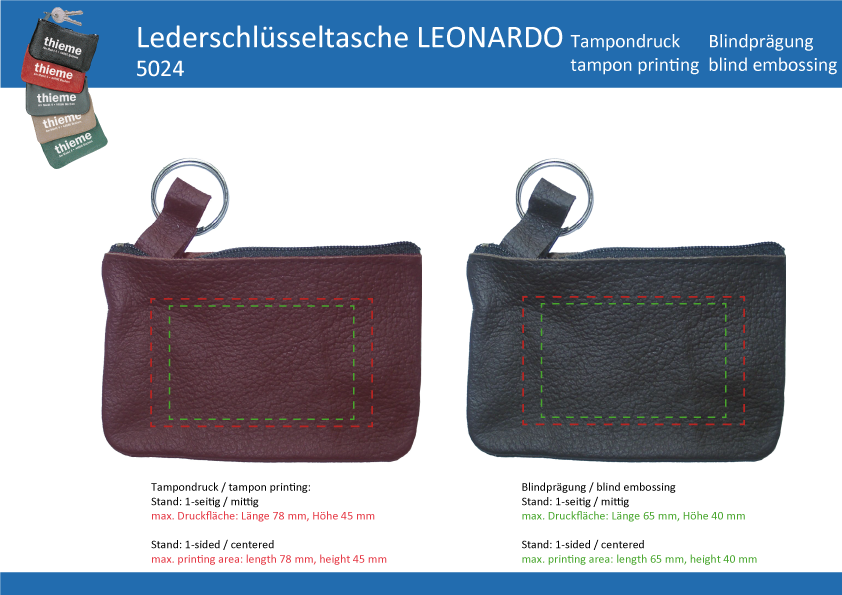 Lederschlüsseltasche LEONARDO