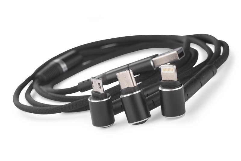 6-in-1 USB-Kabel RICO - schwarz (zweite Wahl)