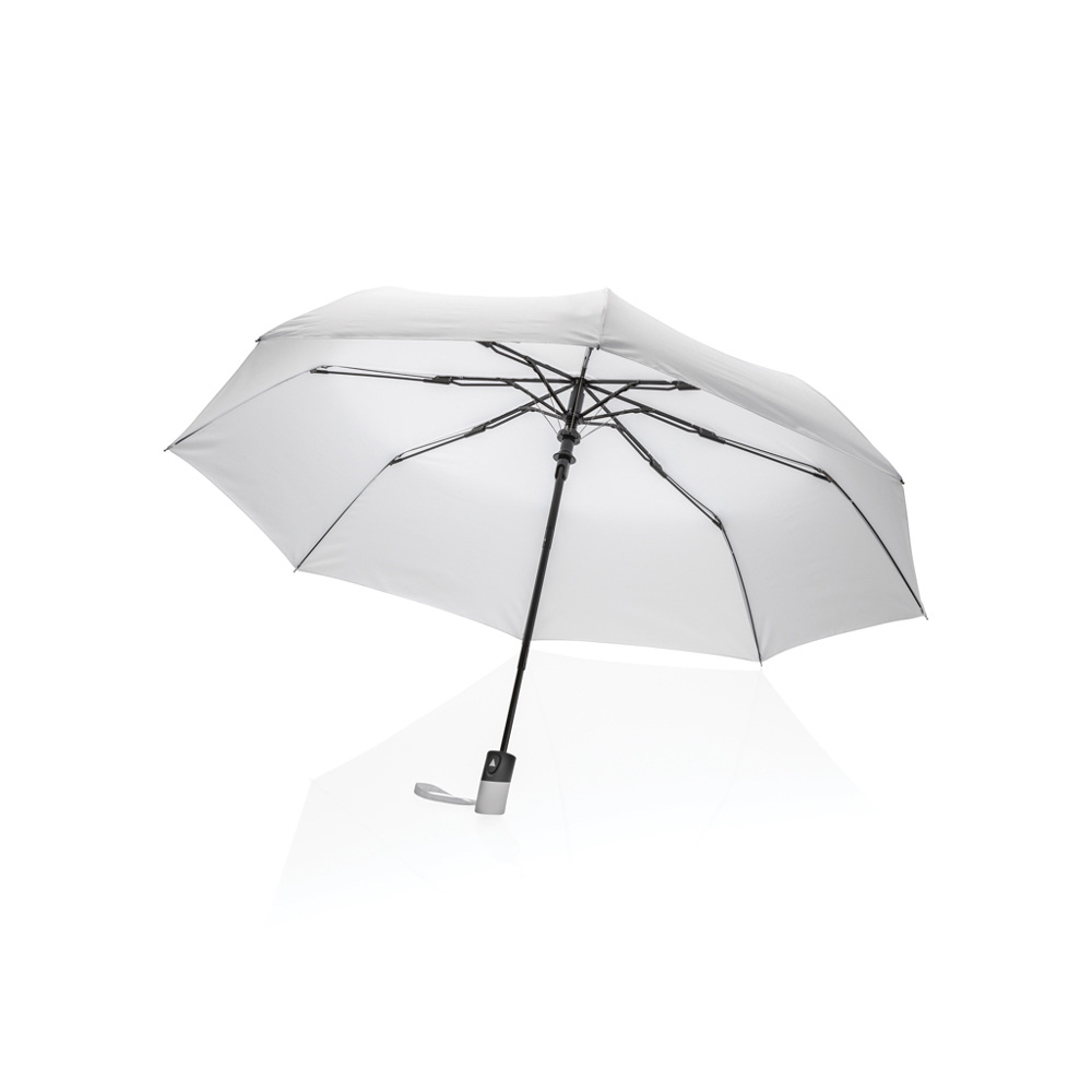 21" Impact AWARE™ RPET 190T Mini-Schirm automatic open - weiß (± PMS White)