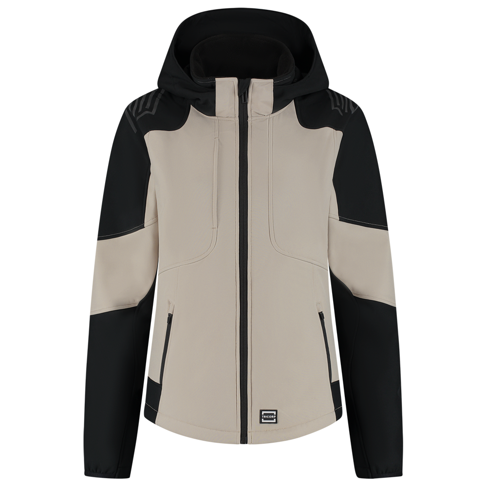 Softshelljacke Kapuze Bicolor Redefined Damen - SandBlack