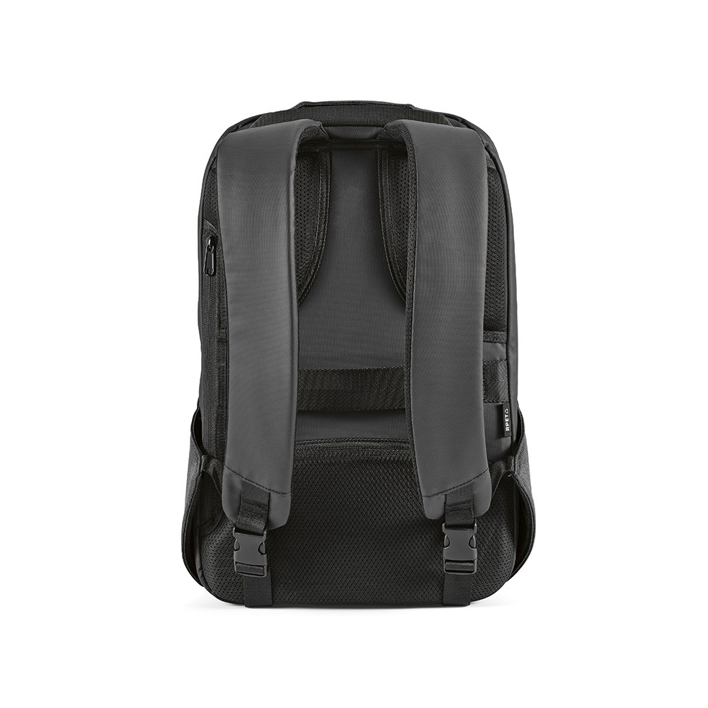 Abrantes 20L Rucksack rPET - TSA-Schloss und schnittfester Stoff - Schwarz