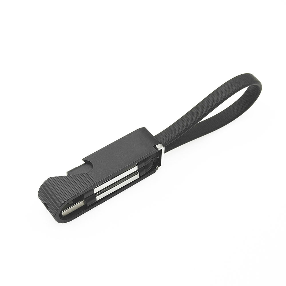 4 in 1 Schlüsselanhänger Ladekabel - grau gedeckt