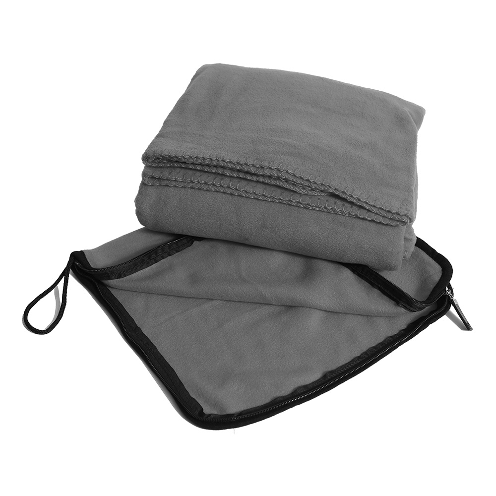 Decken-/Kissen-Set "2 in 1" - grau