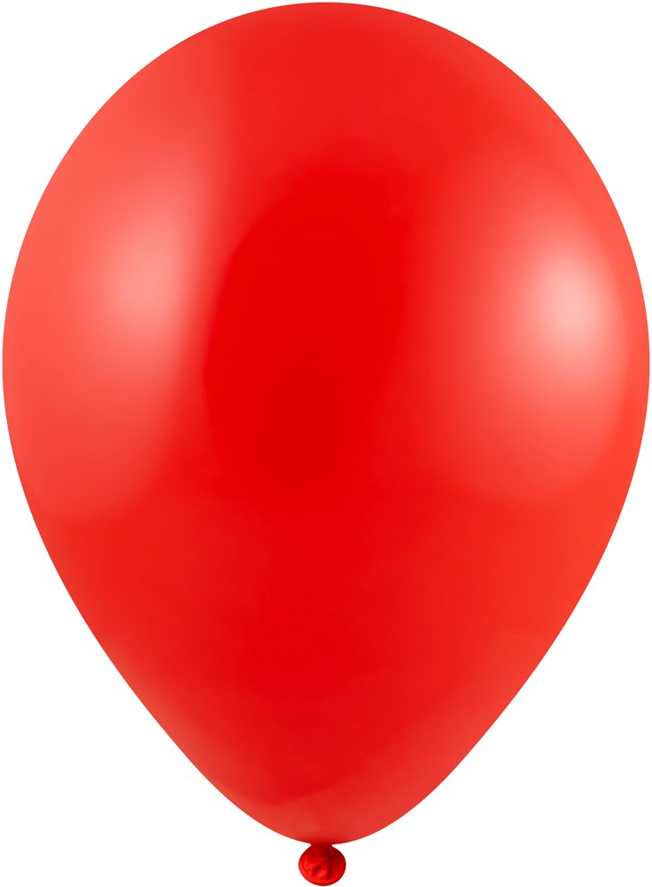 Ballons ohne Druck 85/95 cm - Ø 33 cm - 11 inch - Rot (1130) Pastel (± PMS 185)