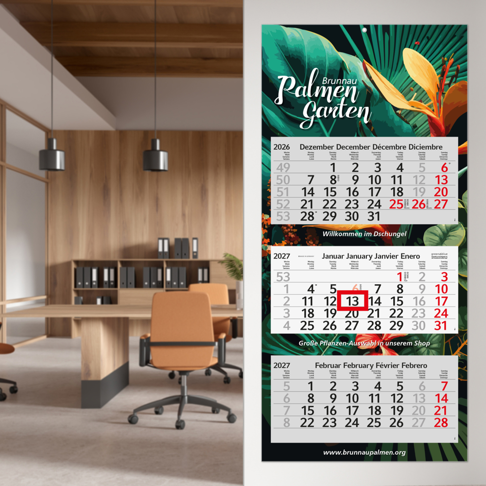 3-Monatskalender Mehrblock Profil 3 RECYCLING