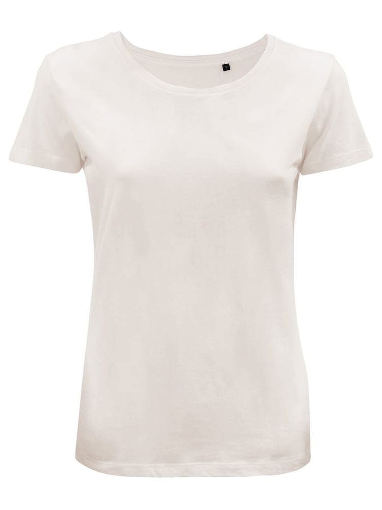 BS Moon Damen-T-Shirt, 150 g/m2, 100 % Bio-Baumwolle - Helles Weiß