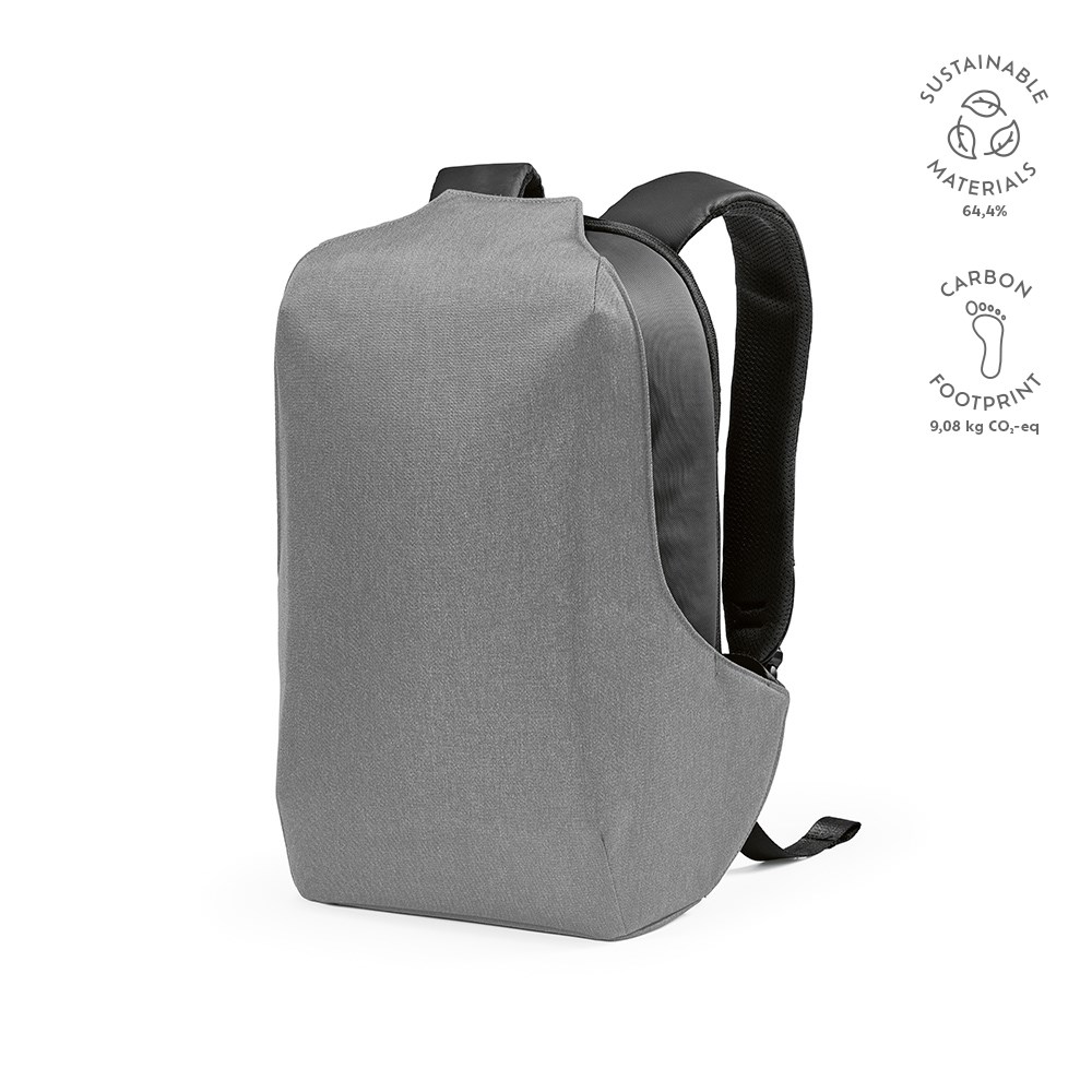 Abrantes 20L Rucksack rPET - TSA-Schloss und schnittfester Stoff - Hellgrau