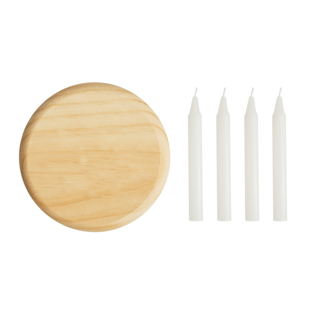 4-CHRISTMAS - Kleiner Holz-Adventskranz