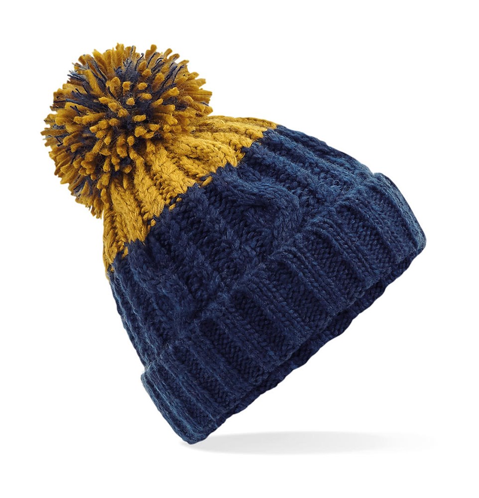 Apres Beanie - Oxford Navy/Mustard